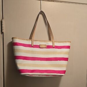 Kate Spade Vibrant Pink and Cream Tote